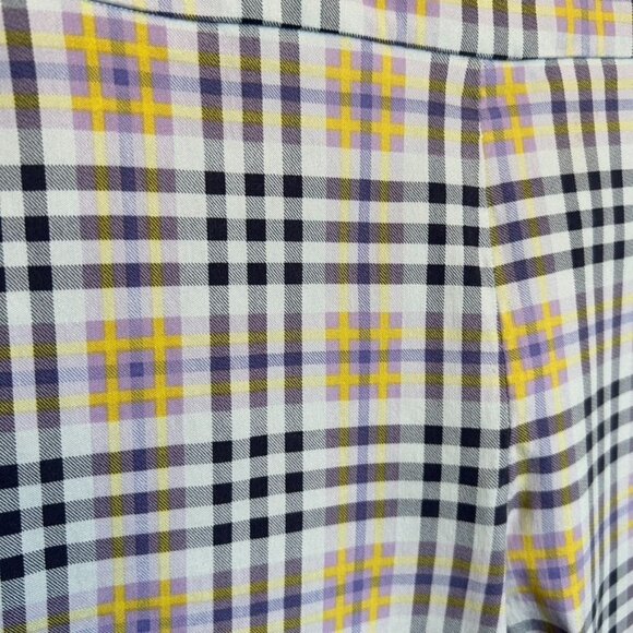 7th Avenue New York & Company Plaid Stretch Ankle Length Pant - Size Large - Picture 3 of 6